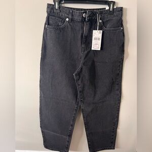 BRAND NEW Mango Balloon Mid-Waist Loose Fit Cropped Length Jeans | Size 36